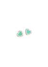 ARETES CORAZON AZUL