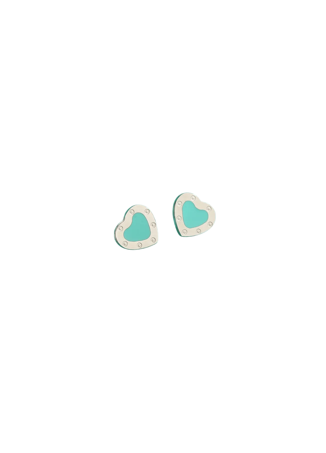 ARETES CORAZON AZUL