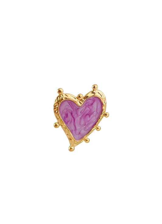 ANILLO CORAZON ROZA