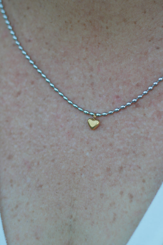 COLLAR BICOLOR MINI CORAZON